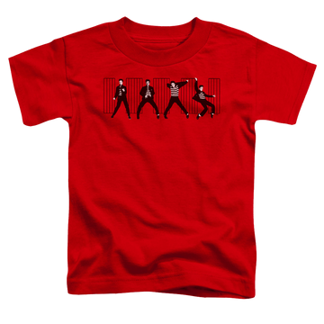 Red toddler t-shirt with Elvis Presley Jailhouse Rock graphic