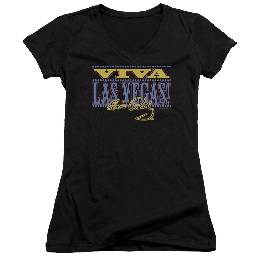 Elvis Presley Viva Las Vegas - Juniors V-Neck T-Shirt Juniors V-Neck T-Shirt Elvis Presley