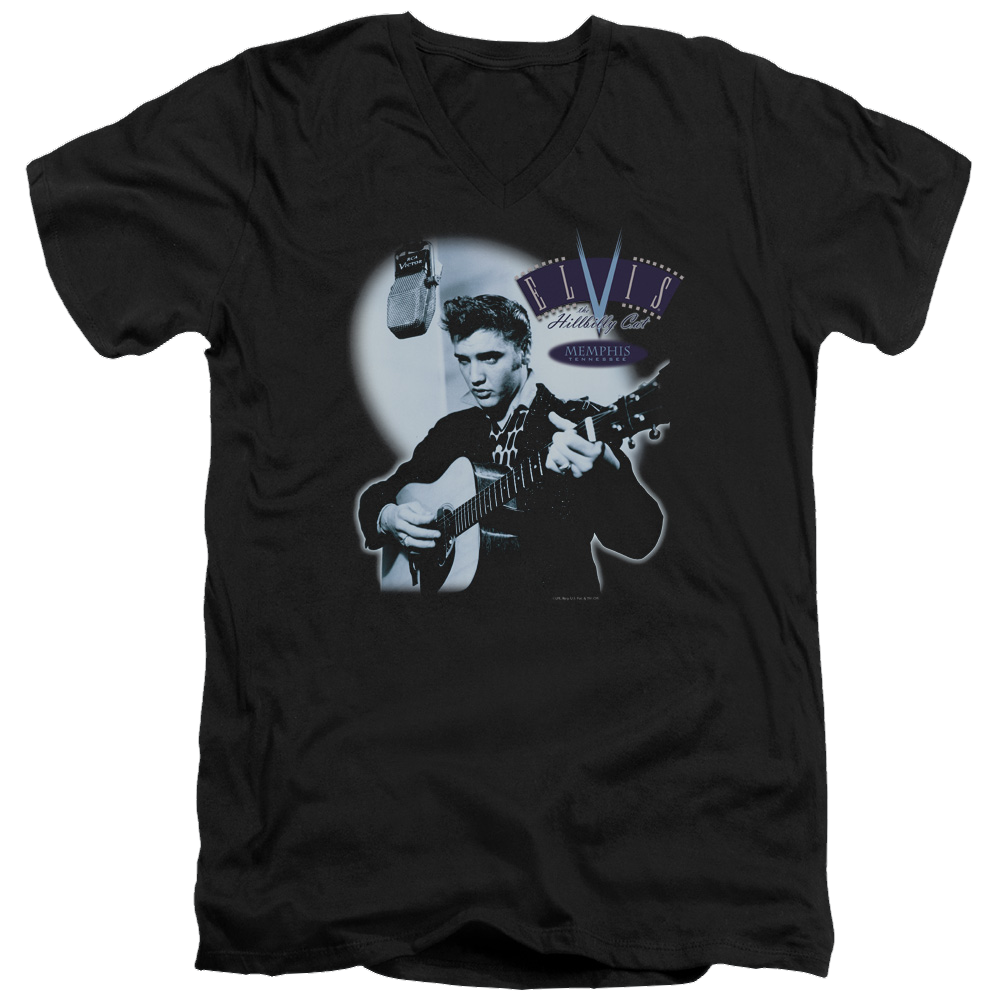 Elvis Presley Hillbilly Cat - Men's V-Neck T-Shirt Men's V-Neck T-Shirt Elvis Presley