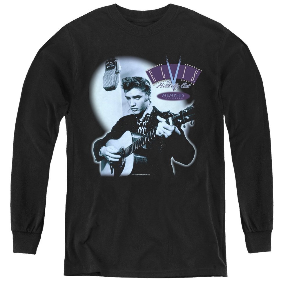 Elvis Presley Hillbilly Cat - Youth Long Sleeve T-Shirt Youth Long Sleeve T-Shirt Elvis Presley