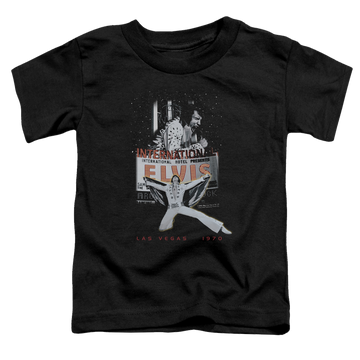 Black toddler t-shirt with Elvis Presley Las Vegas graphic