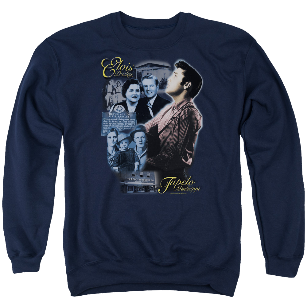 Elvis Presley Tupelo - Men's Crewneck Sweatshirt Men's Crewneck Sweatshirt Elvis Presley