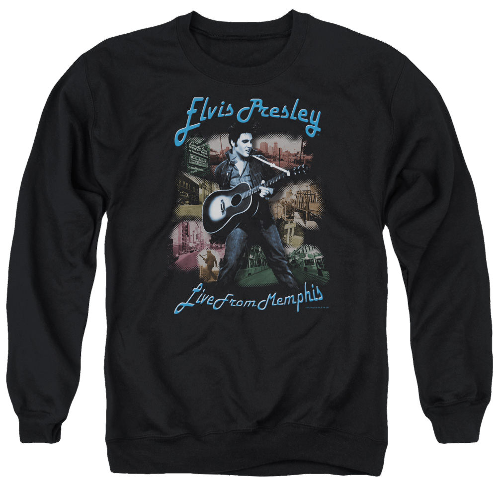 Elvis Presley Memphis - Men's Crewneck Sweatshirt Men's Crewneck Sweatshirt Elvis Presley