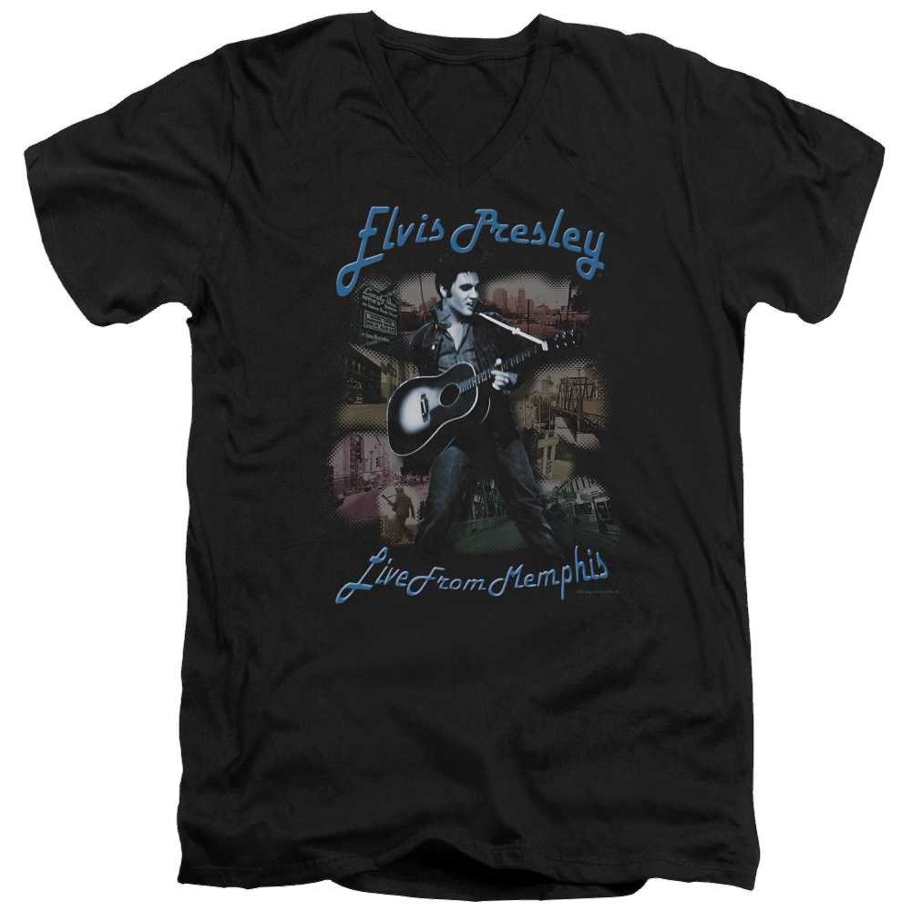 Elvis Presley Memphis - Men's V-Neck T-Shirt Men's V-Neck T-Shirt Elvis Presley