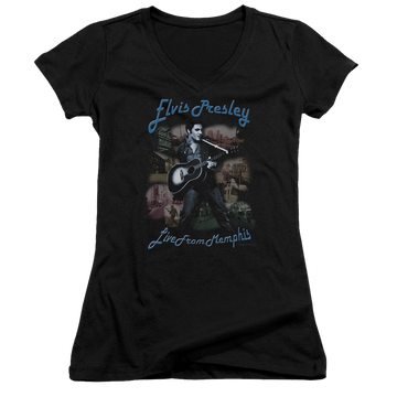 Elvis Presley Memphis - Juniors V-Neck T-Shirt Juniors V-Neck T-Shirt Elvis Presley