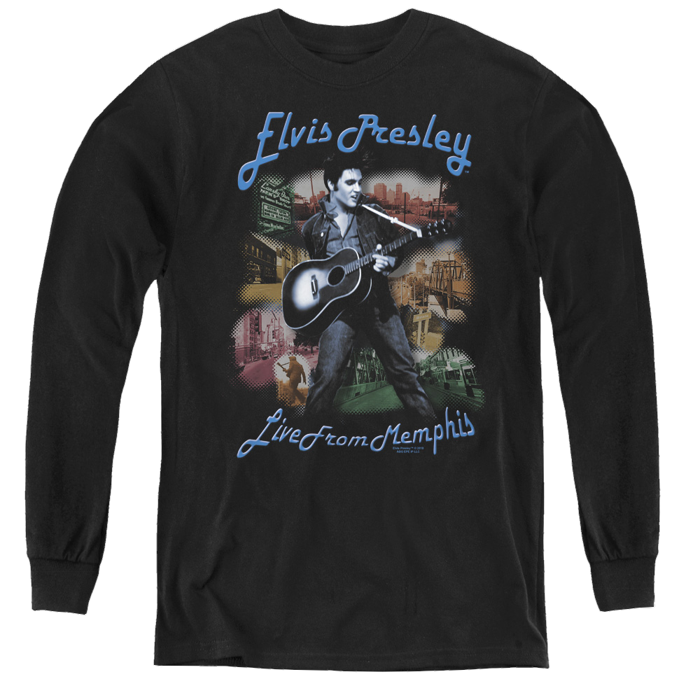 Elvis Presley Memphis - Youth Long Sleeve T-Shirt Youth Long Sleeve T-Shirt Elvis Presley