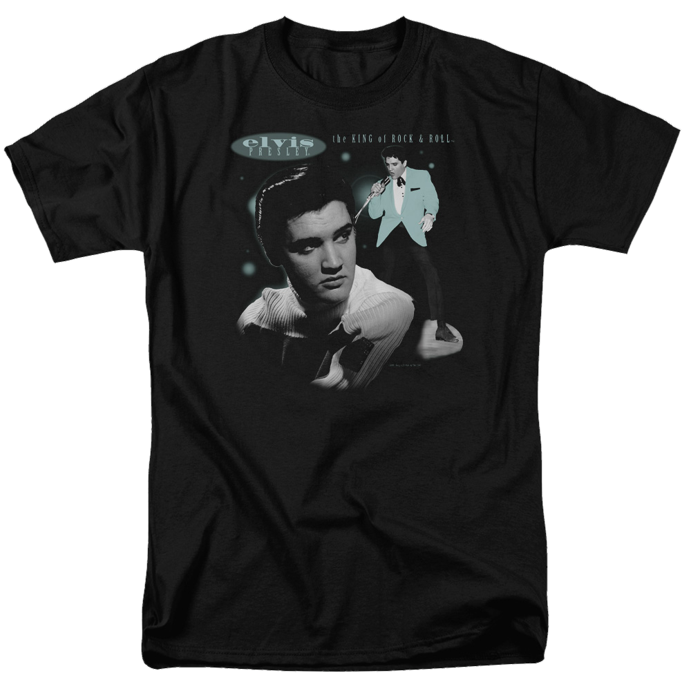 Elvis Presley Teal Portrait - Men's Regular Fit T-Shirt Men's Regular Fit T-Shirt Elvis Presley