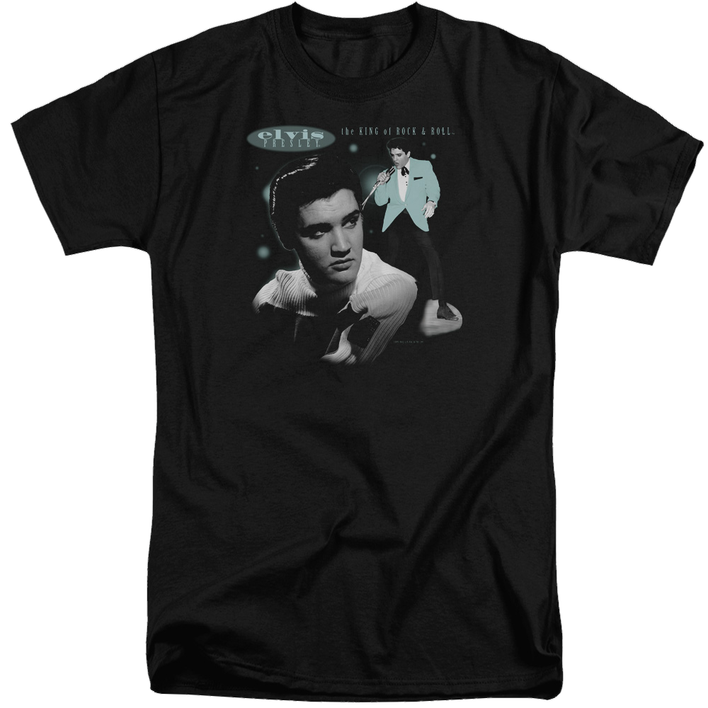 Elvis Presley Teal Portrait - Men's Tall Fit T-Shirt Men's Tall Fit T-Shirt Elvis Presley