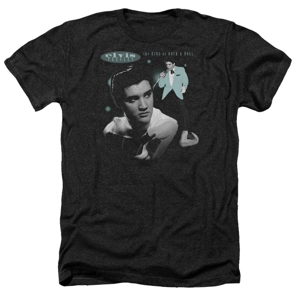 Elvis Presley Teal Portrait - Men's Heather T-Shirt Men's Heather T-Shirt Elvis Presley