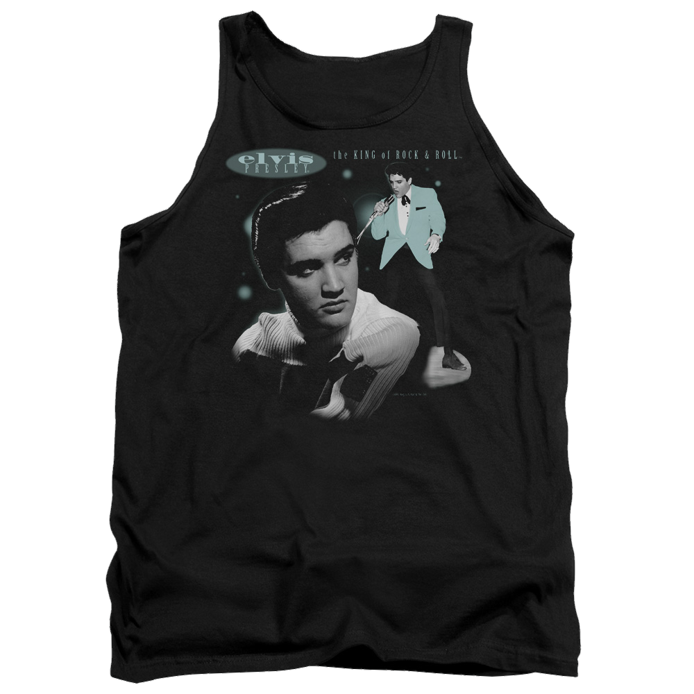 Elvis Presley Teal Portrait Men's Tank Men's Tank Elvis Presley