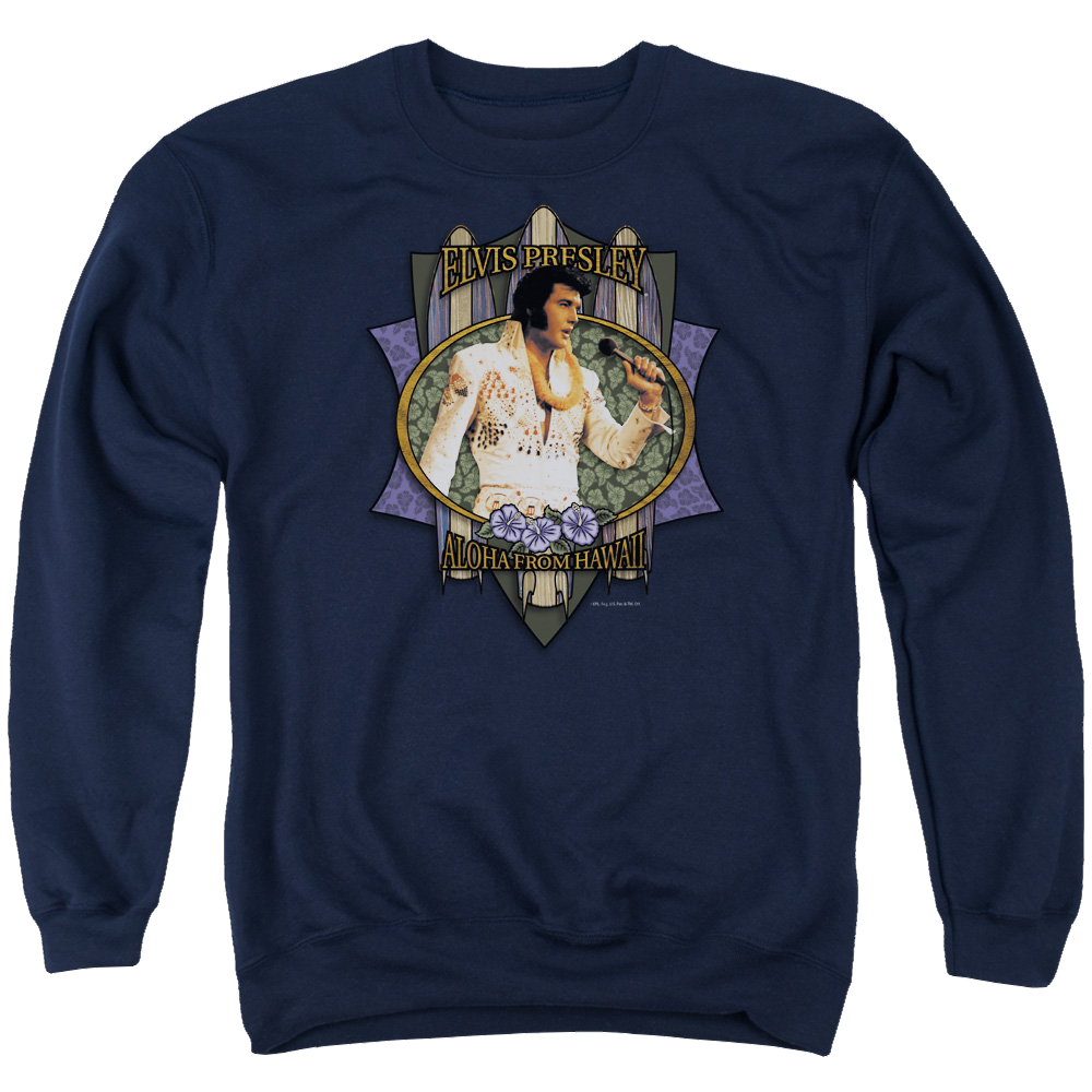 Elvis Presley Aloha From Hawaii - Men's Crewneck Sweatshirt Men's Crewneck Sweatshirt Elvis Presley