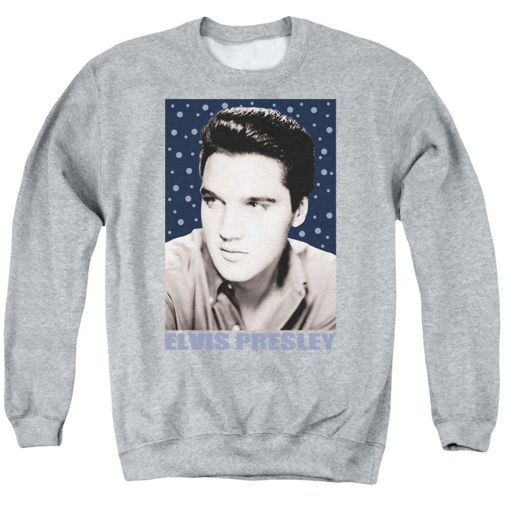Elvis Presley Blue Sparkle - Men's Crewneck Sweatshirt Men's Crewneck Sweatshirt Elvis Presley
