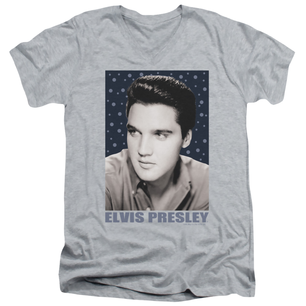 Elvis Presley Blue Sparkle - Men's V-Neck T-Shirt Men's V-Neck T-Shirt Elvis Presley