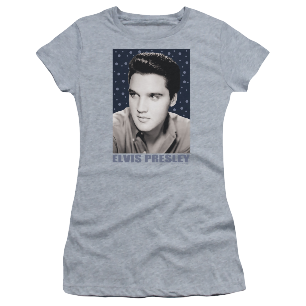 Elvis Presley Blue Sparkle - Juniors T-Shirt Juniors T-Shirt Elvis Presley