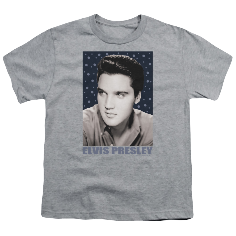 Elvis Presley Blue Sparkle - Youth T-Shirt (Ages 8-12) Youth T-Shirt (Ages 8-12) Elvis Presley