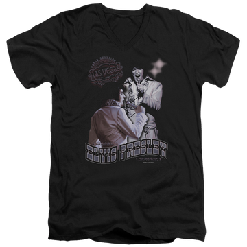 Elvis Presley Violet Vegas - Men's V-Neck T-Shirt Men's V-Neck T-Shirt Elvis Presley