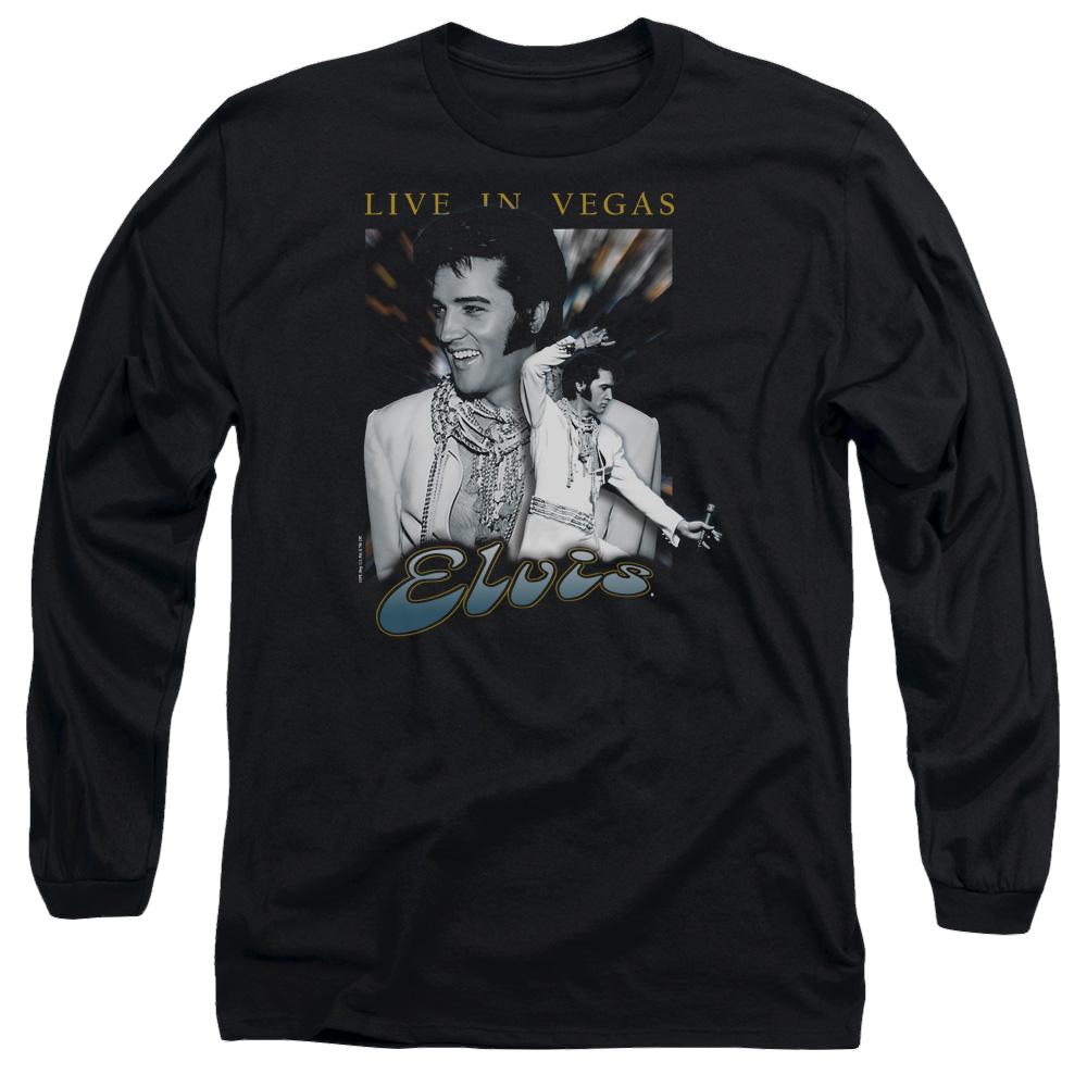 Elvis Presley Live In Vegas - Men's Long Sleeve T-Shirt Men's Long Sleeve T-Shirt Elvis Presley