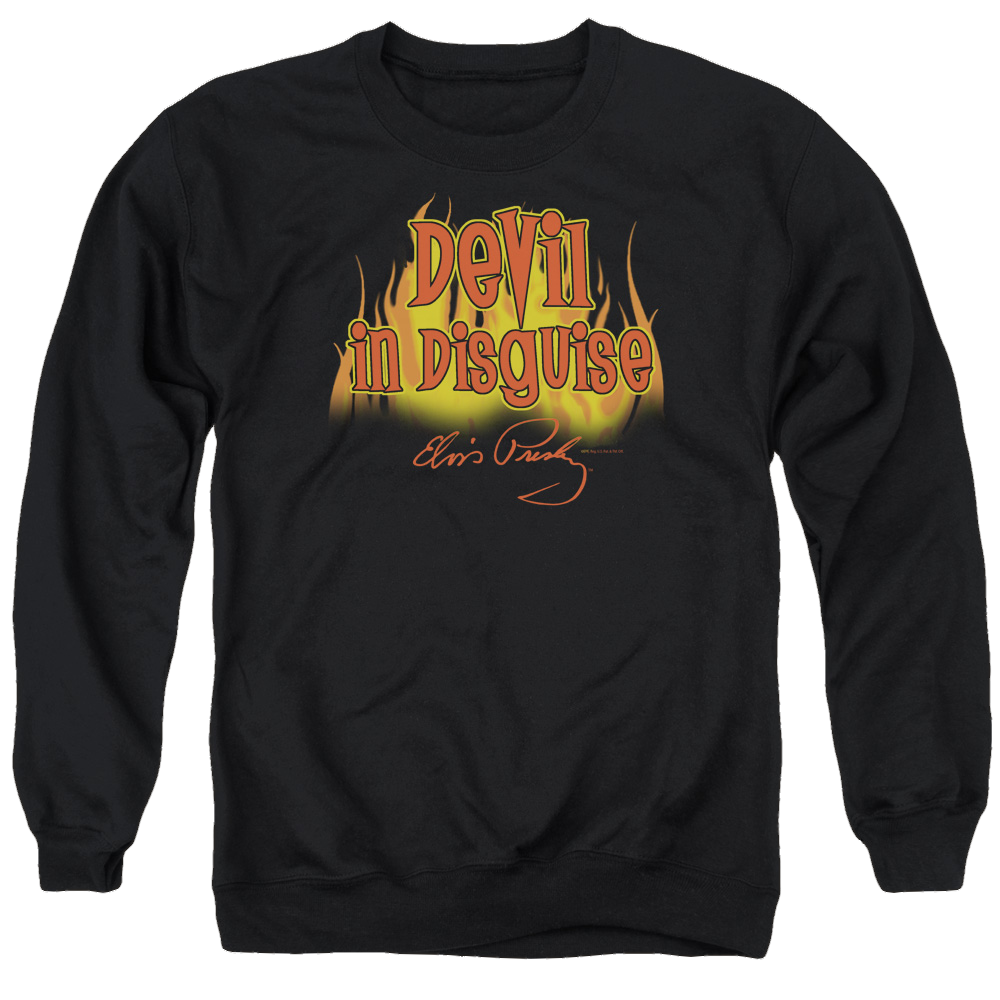 Elvis Presley Devil In Disguise - Men's Crewneck Sweatshirt Men's Crewneck Sweatshirt Elvis Presley