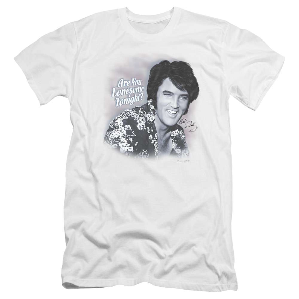 Elvis Lonesome Tonight Premium Adult Slim Fit T-Shirt Men's Premium Slim Fit T-Shirt Elvis Presley