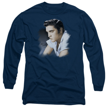 Elvis Presley Blue Profile - Men's Long Sleeve T-Shirt Men's Long Sleeve T-Shirt Elvis Presley