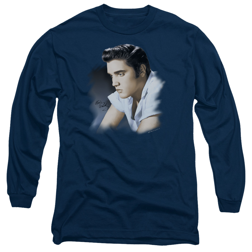 Elvis Presley Blue Profile - Men's Long Sleeve T-Shirt Men's Long Sleeve T-Shirt Elvis Presley