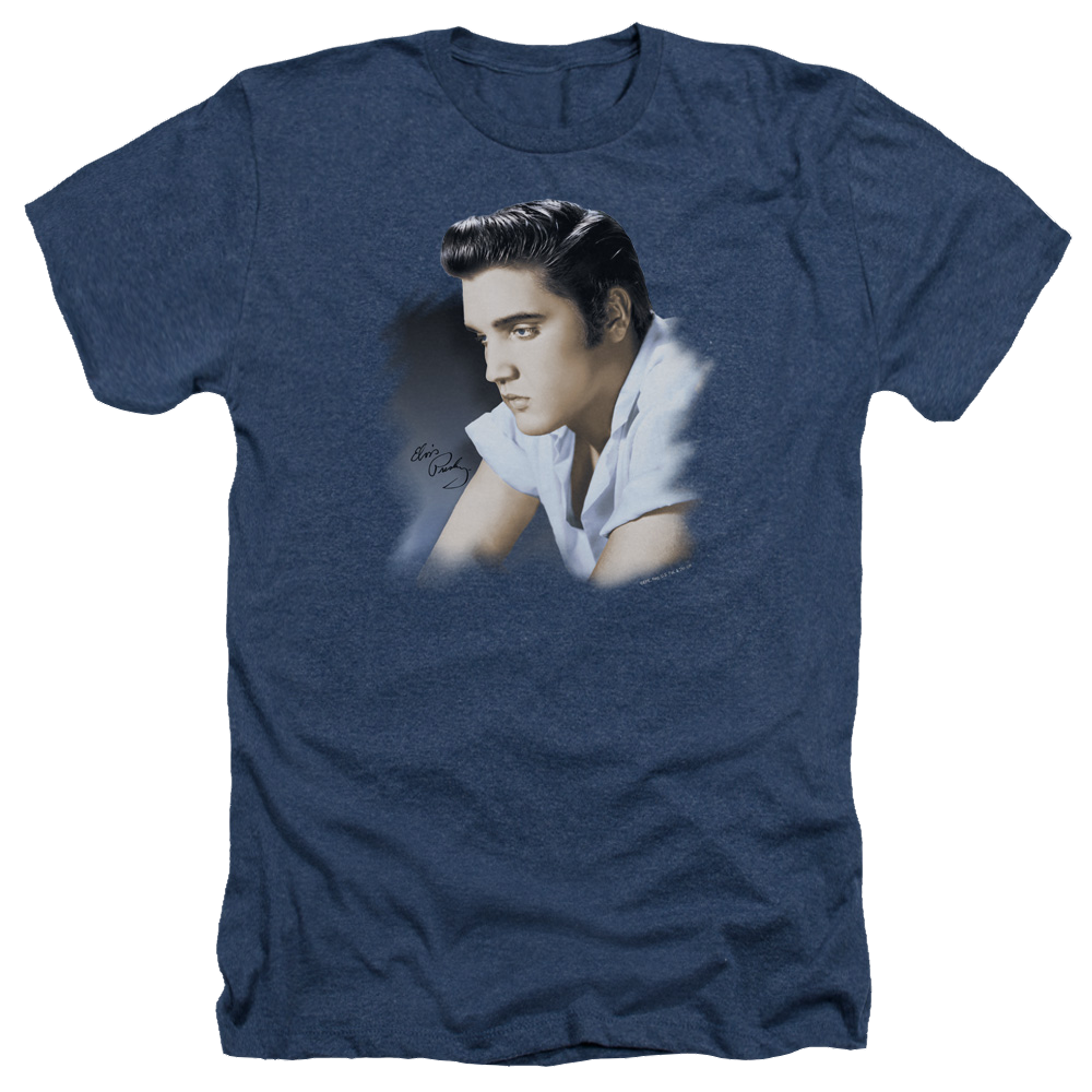 Elvis Presley Blue Profile - Men's Heather T-Shirt Men's Heather T-Shirt Elvis Presley