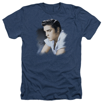 Elvis Presley Blue Profile - Men's Heather T-Shirt Men's Heather T-Shirt Elvis Presley