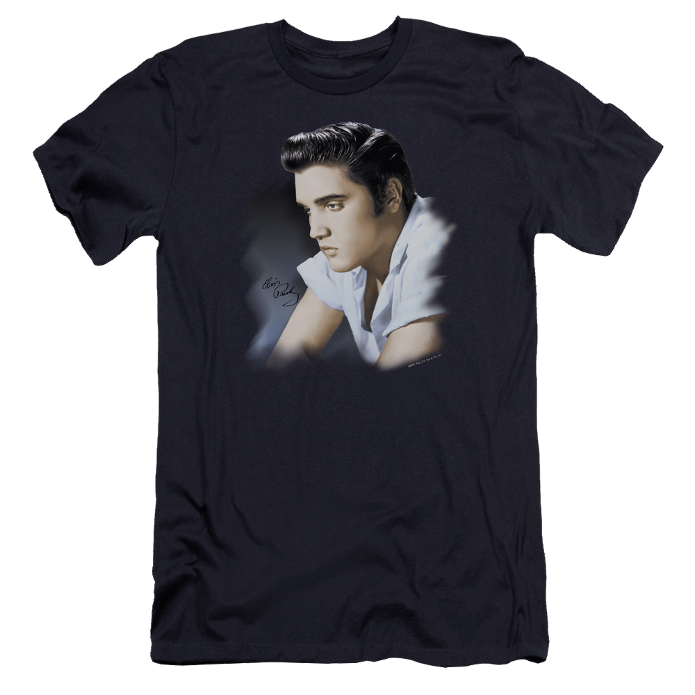 Elvis Presley Blue Profile - Men's Premium Slim Fit T-Shirt Men's Premium Slim Fit T-Shirt Elvis Presley