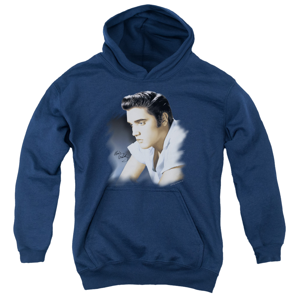 Elvis Presley Blue Profile - Youth Hoodie (Ages 8-12) Youth Hoodie (Ages 8-12) Elvis Presley