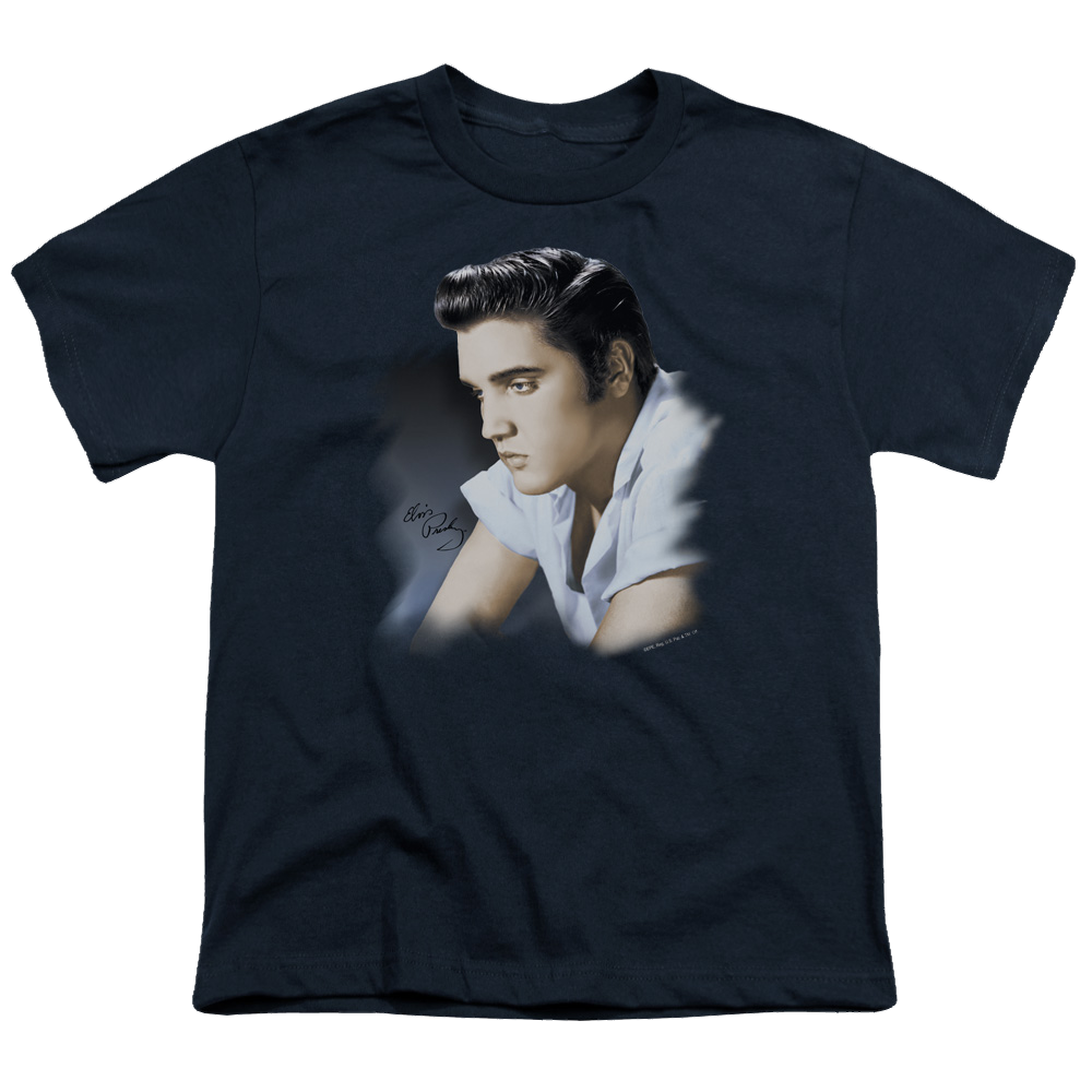 Elvis Presley Blue Profile - Youth T-Shirt (Ages 8-12) Youth T-Shirt (Ages 8-12) Elvis Presley