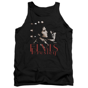 Black men's tank with Elvis Presley Memories graphic