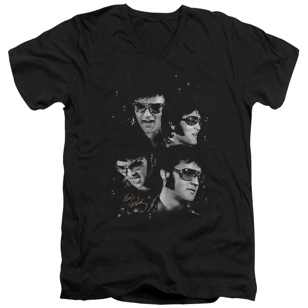 Elvis Presley Faces - Men's V-Neck T-Shirt Men's V-Neck T-Shirt Elvis Presley