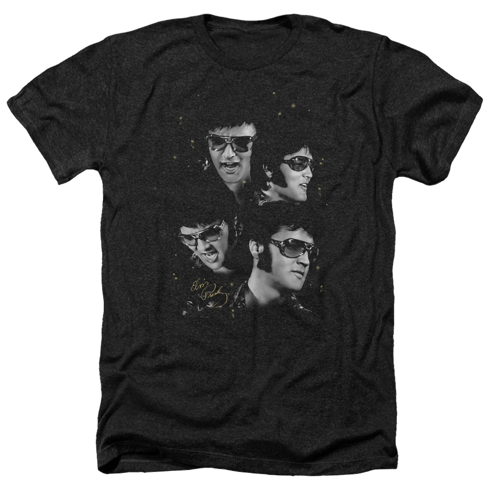 Elvis Presley Faces - Men's Heather T-Shirt Men's Heather T-Shirt Elvis Presley