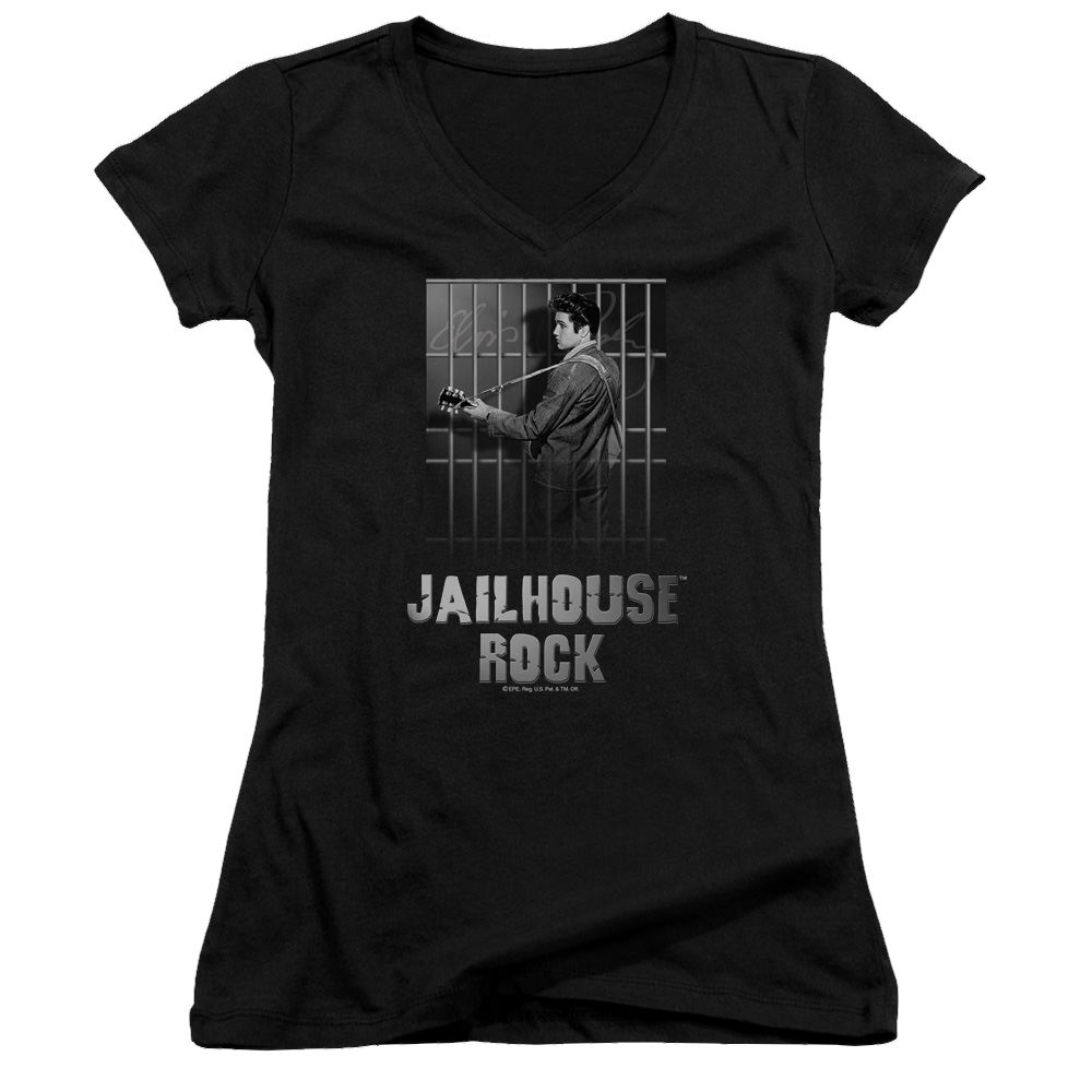 Elvis Presley Jailhouse Rock - Juniors V-Neck T-Shirt Juniors V-Neck T-Shirt Elvis Presley