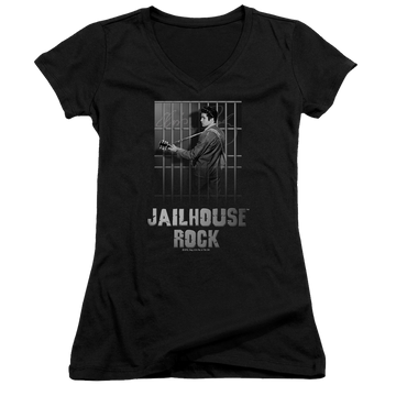 Elvis Presley Jailhouse Rock - Juniors V-Neck T-Shirt Juniors V-Neck T-Shirt Elvis Presley