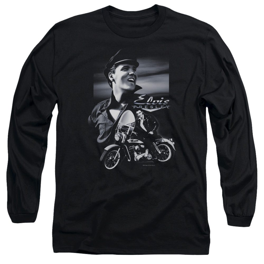 Elvis Presley Motorcycle - Men's Long Sleeve T-Shirt Men's Long Sleeve T-Shirt Elvis Presley