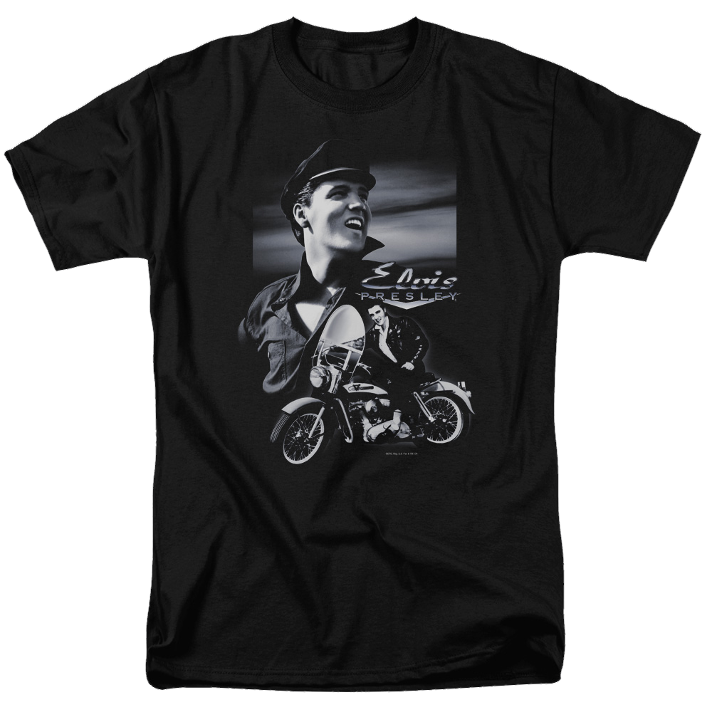 Elvis Presley Motorcycle - Men's Regular Fit T-Shirt Men's Regular Fit T-Shirt Elvis Presley