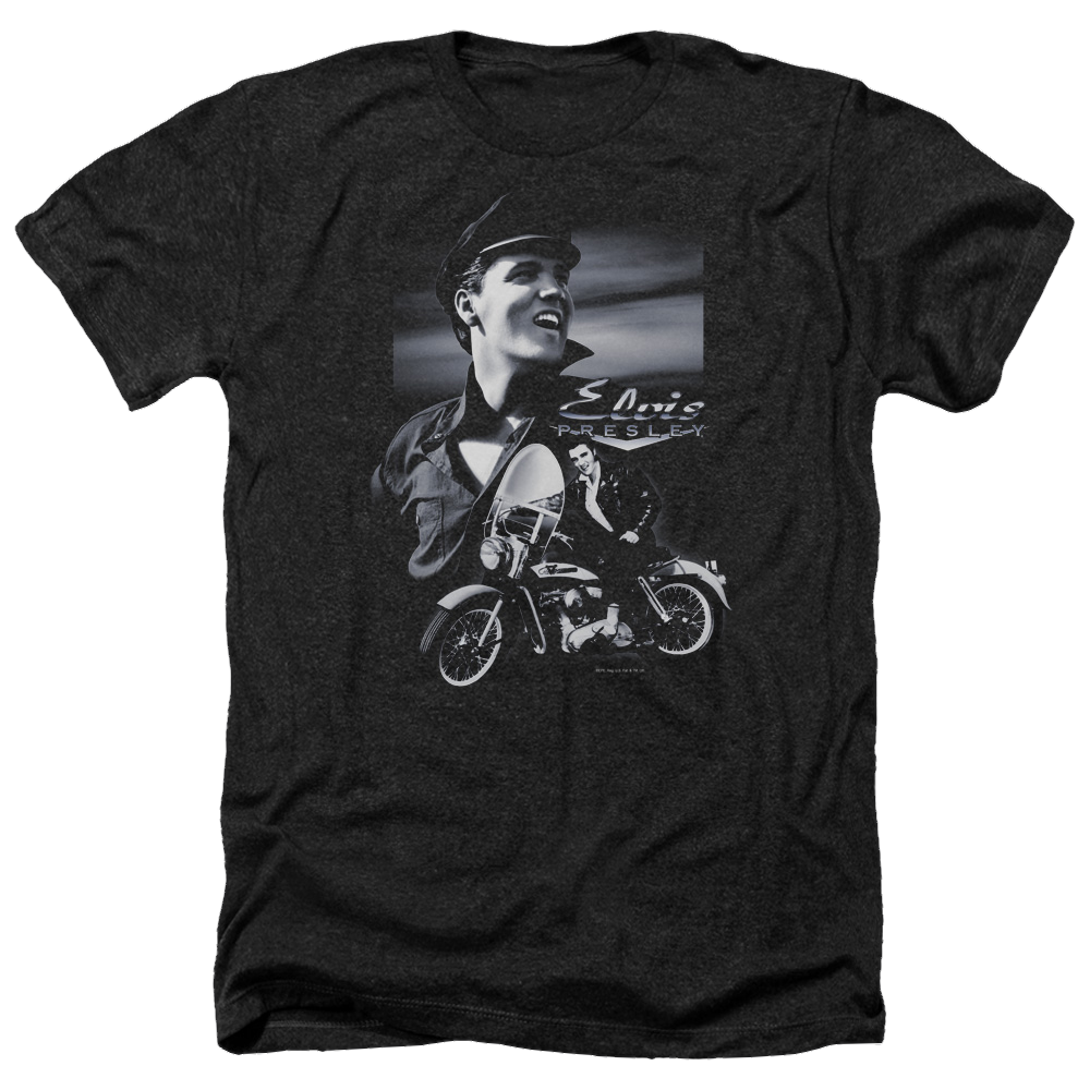 Elvis Presley Motorcycle - Men's Heather T-Shirt Men's Heather T-Shirt Elvis Presley
