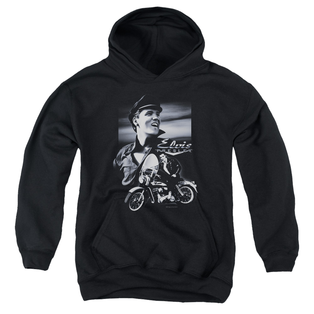 Elvis Presley Motorcycle - Youth Hoodie (Ages 8-12) Youth Hoodie (Ages 8-12) Elvis Presley