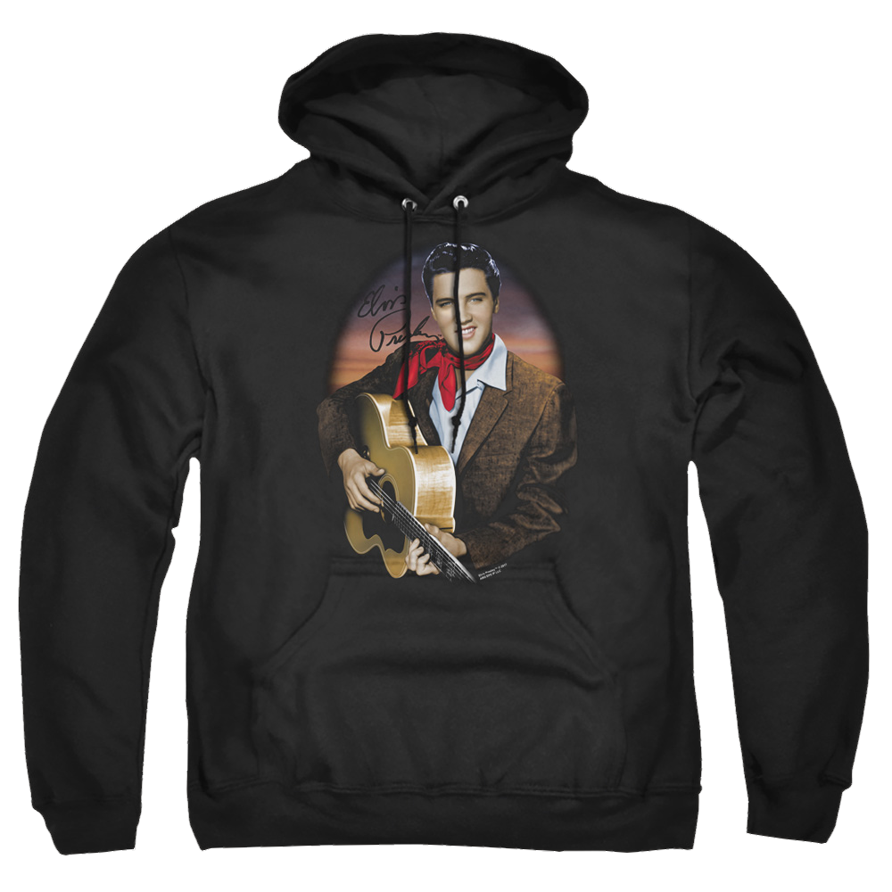 Elvis Presley Red Scarf #2 - Pullover Hoodie Pullover Hoodie Elvis Presley
