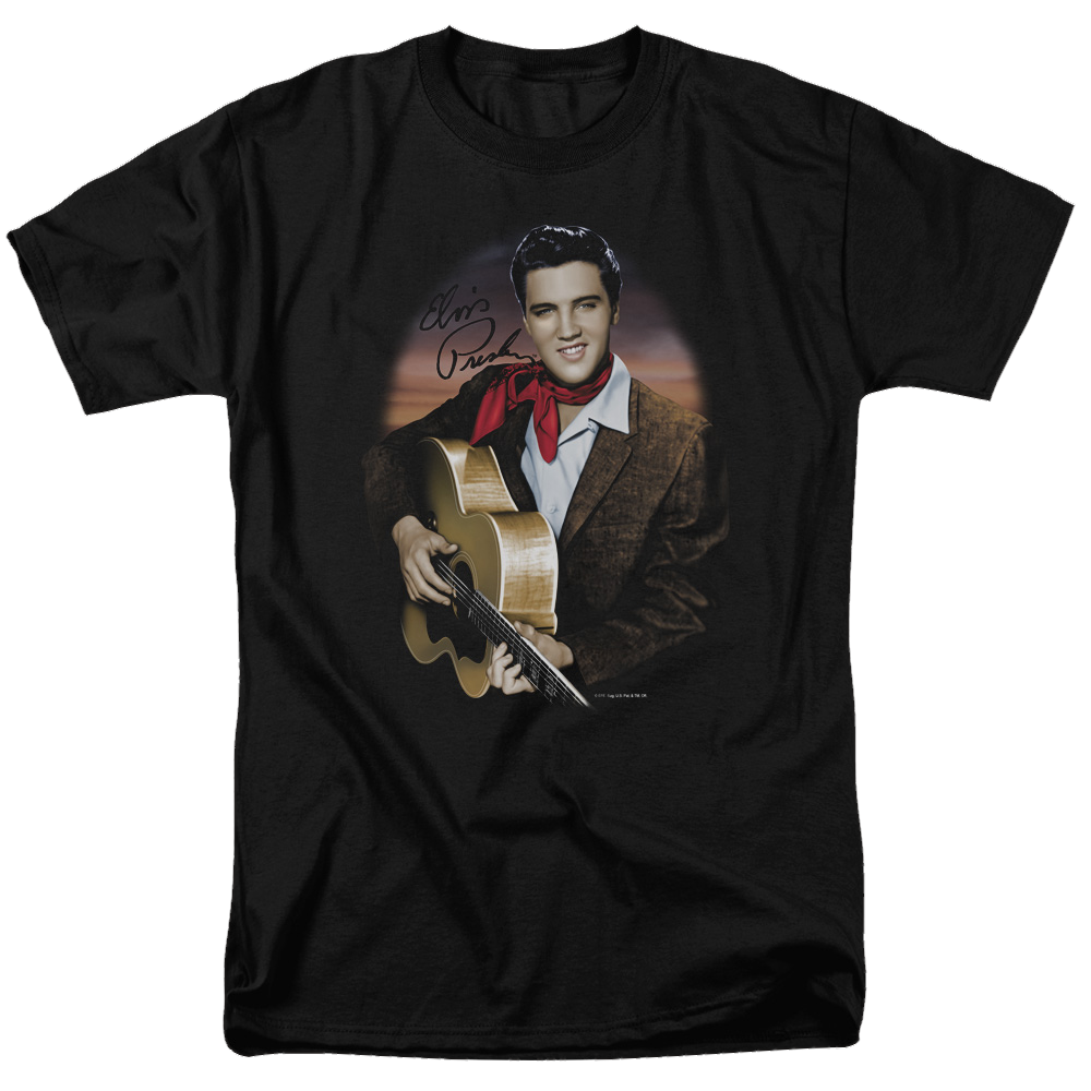 Elvis Presley Red Scarf #2 - Men's Regular Fit T-Shirt Men's Regular Fit T-Shirt Elvis Presley