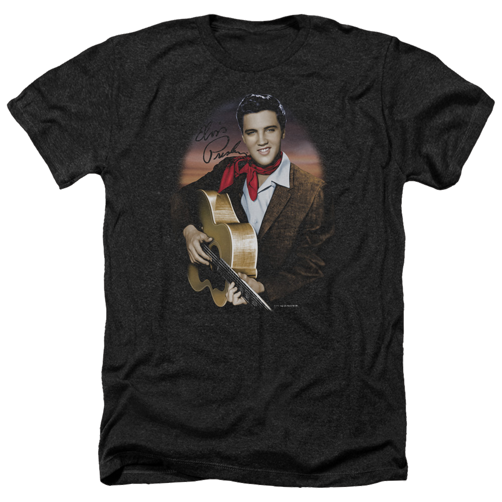 Elvis Presley Red Scarf #2 - Men's Heather T-Shirt Men's Heather T-Shirt Elvis Presley