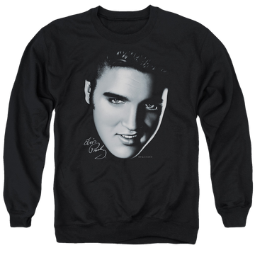 Elvis Presley Big Face - Men's Crewneck Sweatshirt Men's Crewneck Sweatshirt Elvis Presley