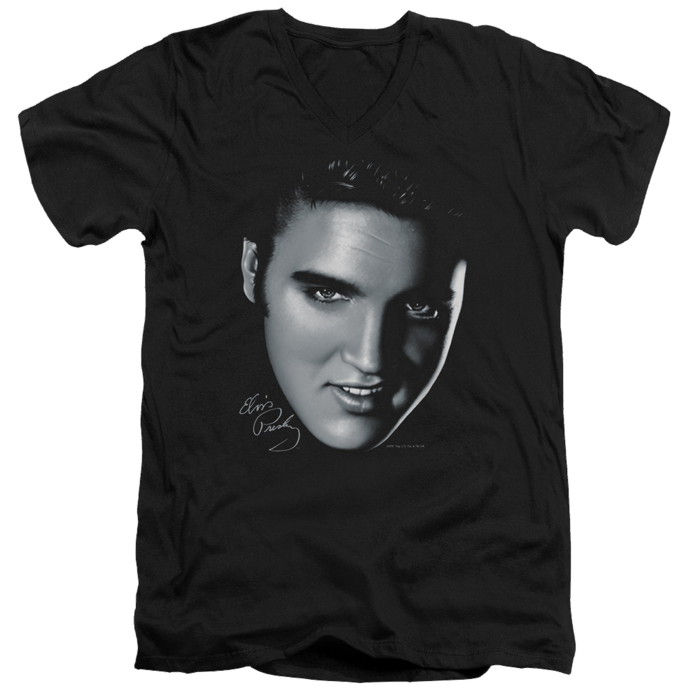 Elvis Presley Big Face - Men's V-Neck T-Shirt Men's V-Neck T-Shirt Elvis Presley