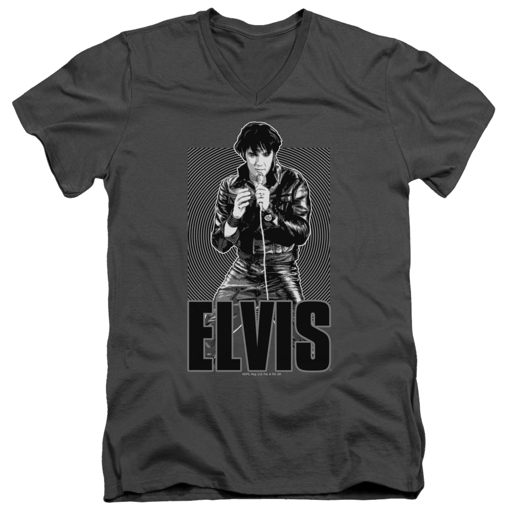 Elvis Presley Leather - Men's V-Neck T-Shirt Men's V-Neck T-Shirt Elvis Presley