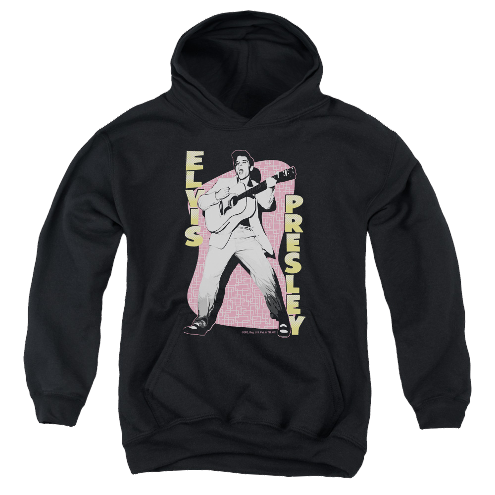 Elvis Presley Pink Rock - Youth Hoodie (Ages 8-12) Youth Hoodie (Ages 8-12) Elvis Presley