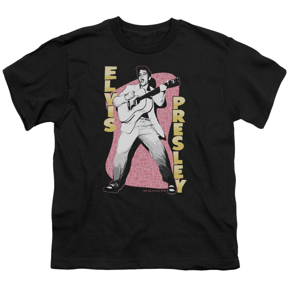 Elvis Presley Pink Rock - Youth T-Shirt (Ages 8-12) Youth T-Shirt (Ages 8-12) Elvis Presley