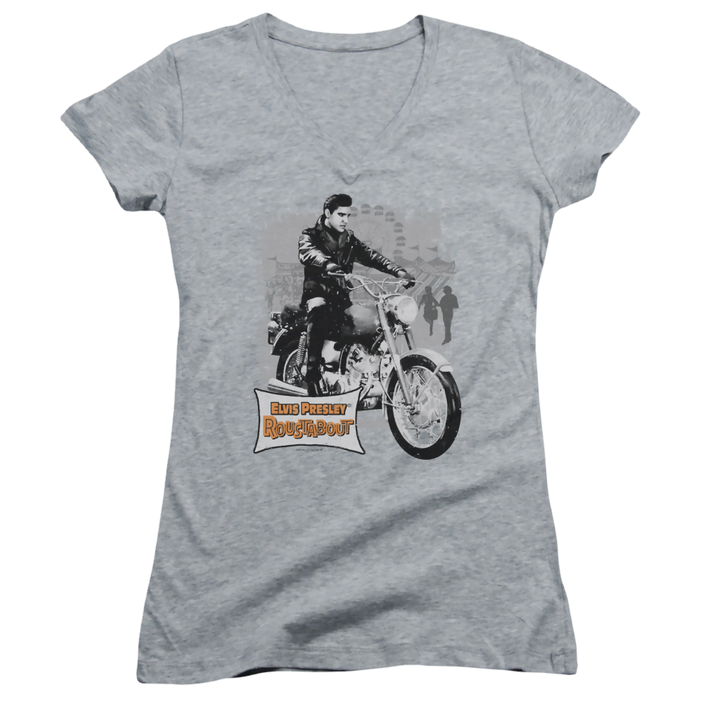 Elvis Presley Roustabout Poster - Juniors V-Neck T-Shirt Juniors V-Neck T-Shirt Elvis Presley