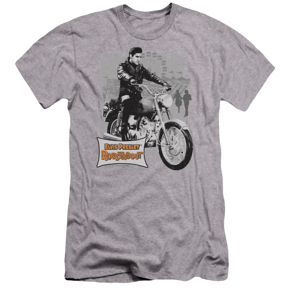 Elvis Roustabout Poster Premium Adult Slim Fit T-Shirt Men's Premium Slim Fit T-Shirt Elvis Presley