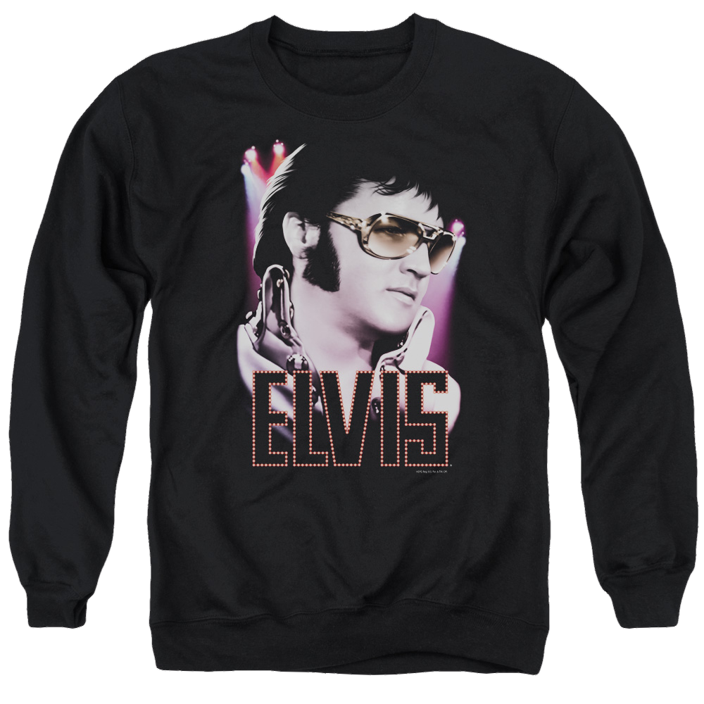 Elvis Presley 70's Star - Men's Crewneck Sweatshirt Men's Crewneck Sweatshirt Elvis Presley